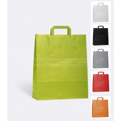 Bolsas de papel de colores asa plana