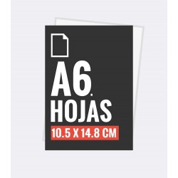 Hojas carta A6